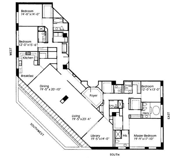 950 N Michigan Floorplan - 46A5 Tier